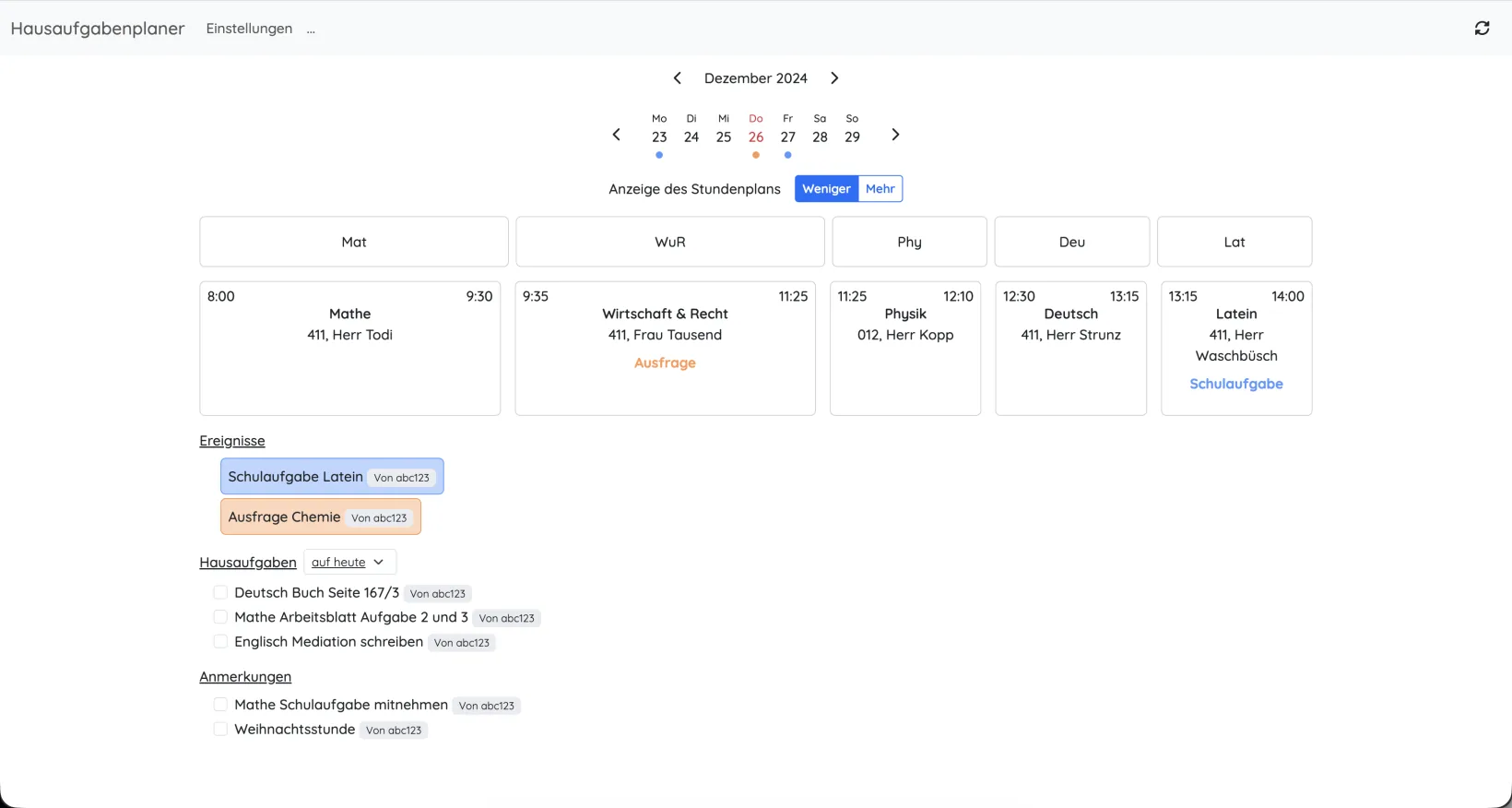 An early frontend prototype (December 2024) with the first UI/UX principles in place